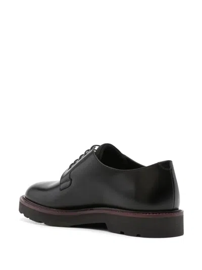 Shop Paul Smith Leather Derby Shoes In Black