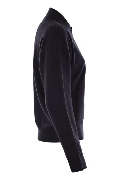 Peserico Women's Virgin Wool, Silk And Cashmere Tricot Sweater In Night Blue