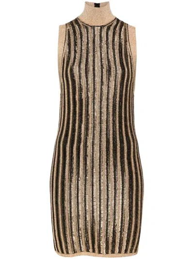 Shop Tom Ford High-neck Mini Dress In Green