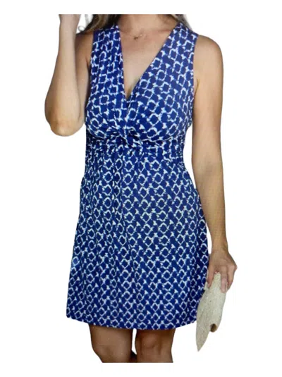 Veronica M Twist Short Dress In Axon In Multi