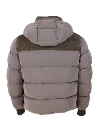 Moorer Leather Jacket In Choco