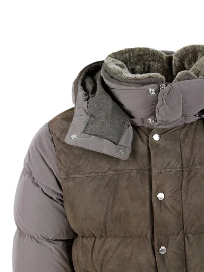 Moorer Leather Jacket In Choco