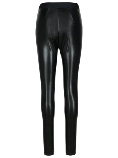 Msgm Polyester Leggings Featuring Elastic Waistband In Black