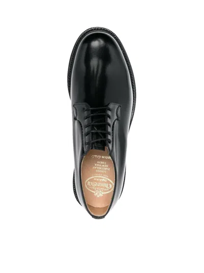 Church's Black Leather Lace Up Shoes In Black