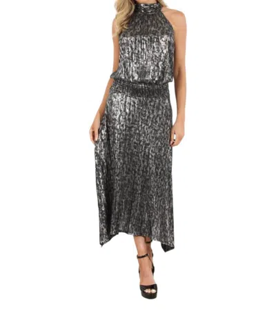 Veronica M Smocked Pleated Maxi Dress In Gina Pleats In Multi