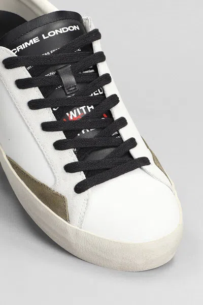 Shop Crime Distressed Sneakers In White