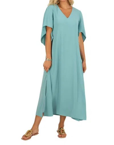 Anna Cate Meredith Midi Dress In Aqua Sea In Multi