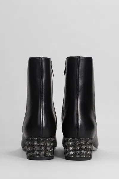 Shop René Caovilla Bonnie Low Heels Ankle Boots In Black