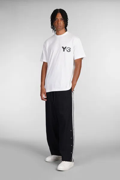Y-3 Crew Neck Short Sleeves With Contrasting Logo On The Front. In White