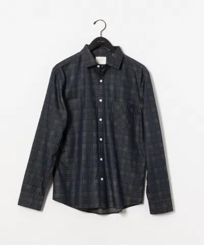 Billy Reid Tapestry Jacquard Tuscumbia Shirt Button-down In Carbon Blue