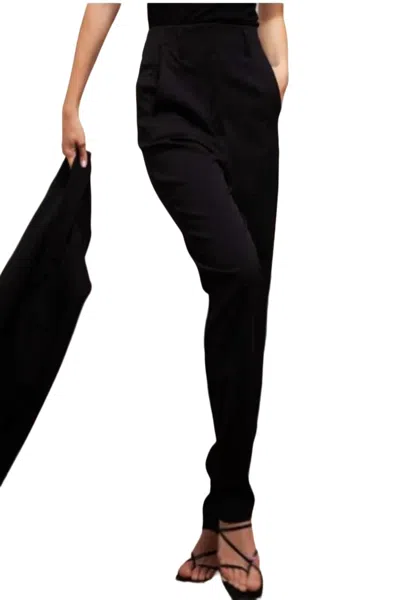 Loulou Studio Anacapa High Waisted Pant In Black In Black