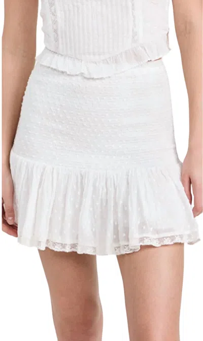 Loveshackfancy Milla Skirt In True White