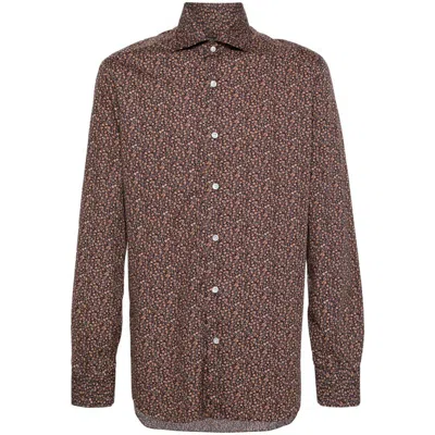 Barba Napoli Barba Shirts In Blue/brown