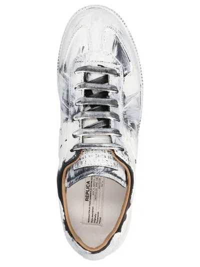 Shop Maison Margiela 'replica' Sneakers In White/black