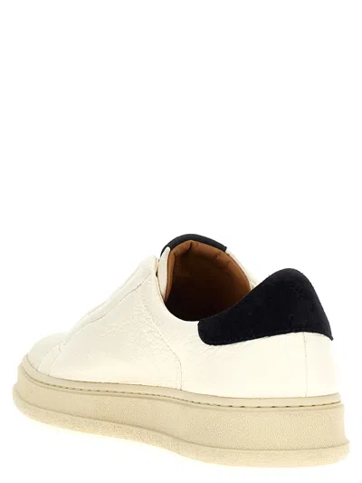 Shop Kiton 'double Stitch' Sneakers In Blue