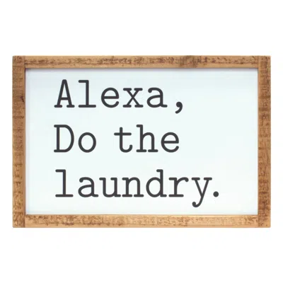 Houzbling Alexa, Laundry Sign 12"l X 8"h Mdf/wood