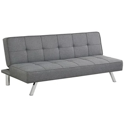 Hivvago 3-seat Convertible Sofa Bed With High-density Sponge For Living Room