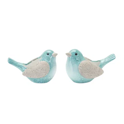 Houzbling Bird Planter (set Of 2) 7.75"l X 5"h Terra Cotta