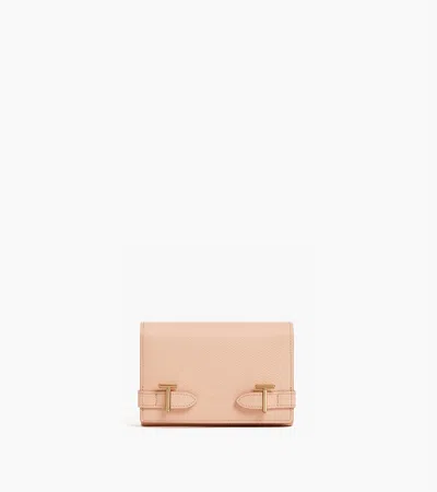 Shop Le Tanneur Portefeuille Emilie En Cuir Signature T In Pink