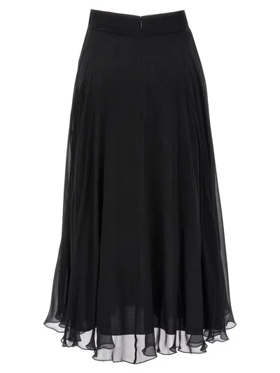 Shop Dolce & Gabbana Chiffon Skirt In Black