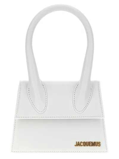 Shop Jacquemus 'le Chiquito Moyen' Handbag In White