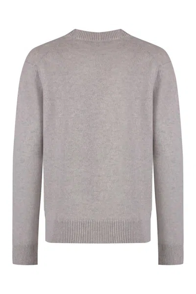 Shop Maison Kitsuné Wool Cardigan In Grey