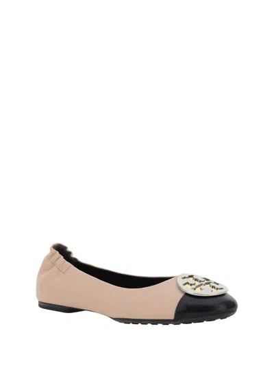 Shop Tory Burch Ballerinas In Rose Pink / Perfect Black