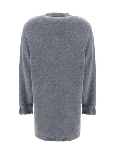 Shop Valentino Knitwear In Grigio Scuro Melange