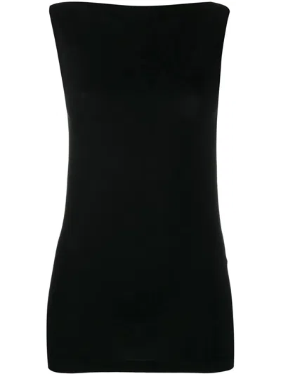 Wolford Aurora Crewneck Stretch-jersey In Black