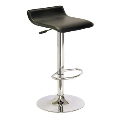 Hivvago Adjustable Swivel Stool Black And Chrome