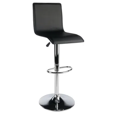 Hivvago High-back Ajustable Swivel Stool Black And Chrome