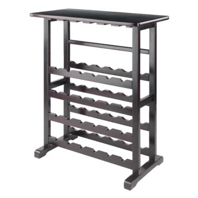 Hivvago 24-bottle Wine Rack Espresso