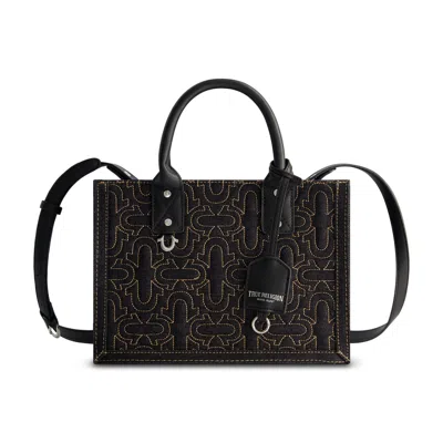 True Religion Quilted Horseshoe Modern Tote In Multi