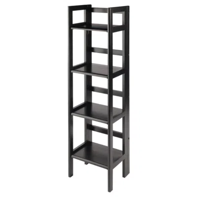 Hivvago 4-tier Foldable Shelf Narrow Black