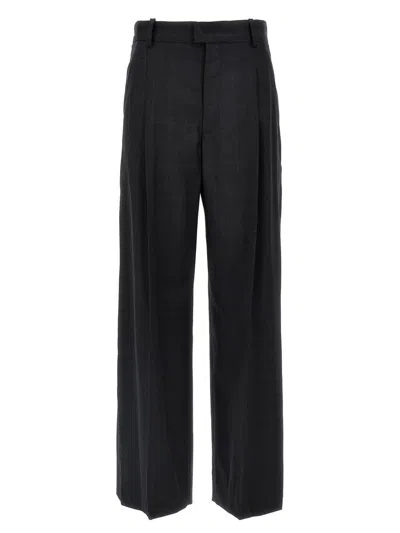 Isabel Marant Checked Tailored Wool Trousers In Gray