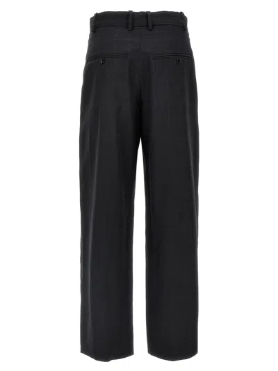 Isabel Marant Checked Tailored Wool Trousers In Gray