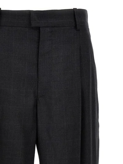 Isabel Marant Checked Tailored Wool Trousers In Gray