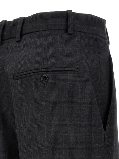 Isabel Marant Checked Tailored Wool Trousers In Gray