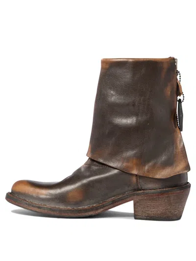 Shop Moma "dallas" Ankle Boots In Brown