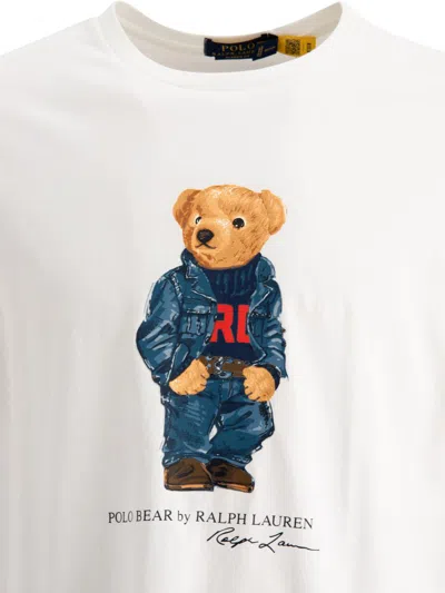 Shop Polo Ralph Lauren "polo Bear" T-shirt In White