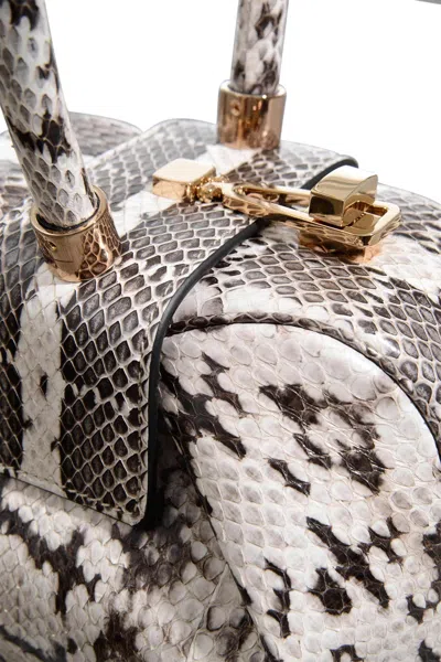 Gabriela Hearst Demi Bag In Black & Ivory Snakeskin In Black/ivory