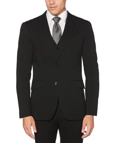 Shop Perry Ellis Men's Very Slim Fit Performance Tech Suit Jacket In Black