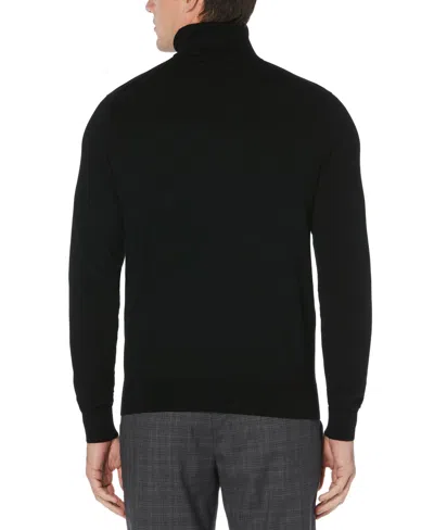 Perry Ellis Men's Solid Tech Knit Turtleneck Sweater In Black