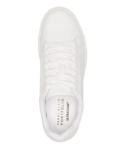 Perry Ellis Low Top Sneaker In Bright White