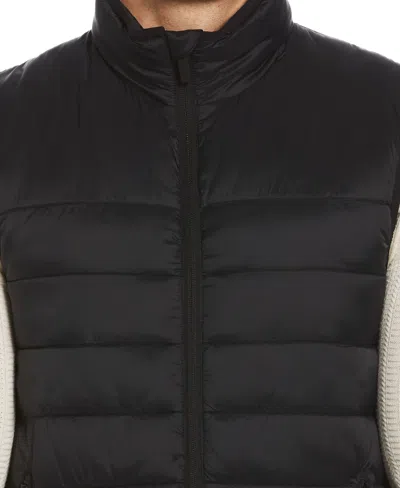 Perry Ellis Men's Lightweight Puffer Vest - Black, Size Medium, 100% Nylon, Regular In Black