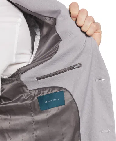 Perry Ellis Men's Slim Fit Performance Tech Suit Jacket In Alloy,gray