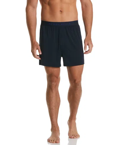 Perry Ellis Men's 3-pack Multi Solid Luxe Boxer Short In Black Multi