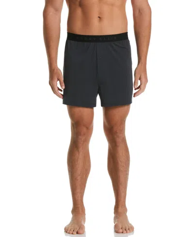 Perry Ellis Men's 3-pack Multi Solid Luxe Boxer Short In Black Multi