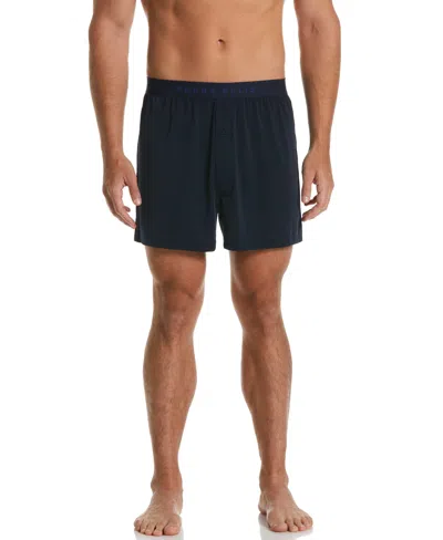 Perry Ellis Men's 3-pack Navy Solid Luxe Boxer Short In Navy,blue