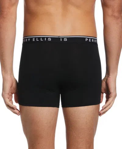 Perry Ellis Men's 4-pack Cotton Stretch Boxer Brief In Trellis,blue